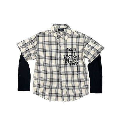 Mixed Emotion "Dreams" Cream Long Sleeve Flannel