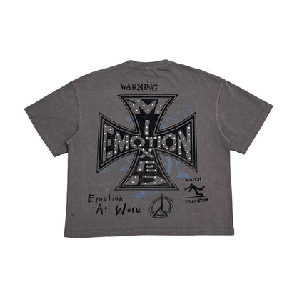 Mixed Emotion "Friends" Rhinestone Grey Tee