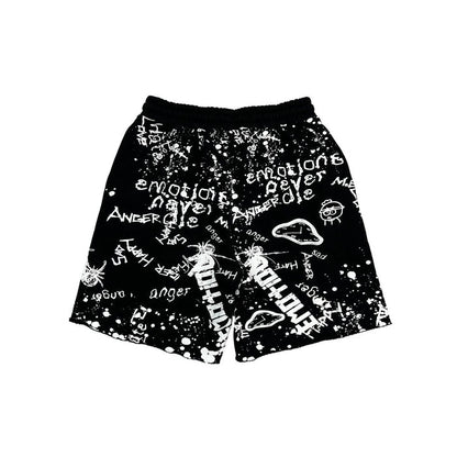 Mixed Emotion "Graffiti" Black Shorts