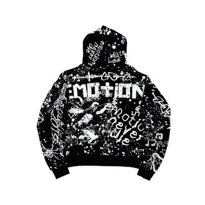 Mixed Emotion "Graffiti" Black Zip Up Hoodie