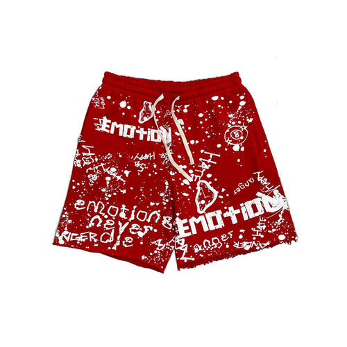 Mixed Emotion "Graffiti" Red Shorts