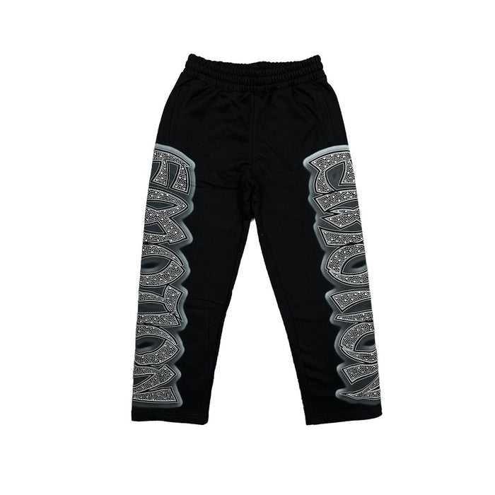 Mixed Emotion "Midnight" Black Rhinestone Sweatpants