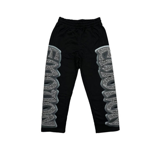 Mixed Emotion "Midnight" Black Rhinestone Sweatpants