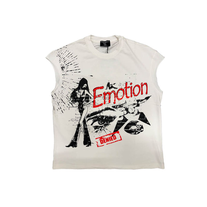 Mixed Emotion "Starboy" Sleeveless White Tee