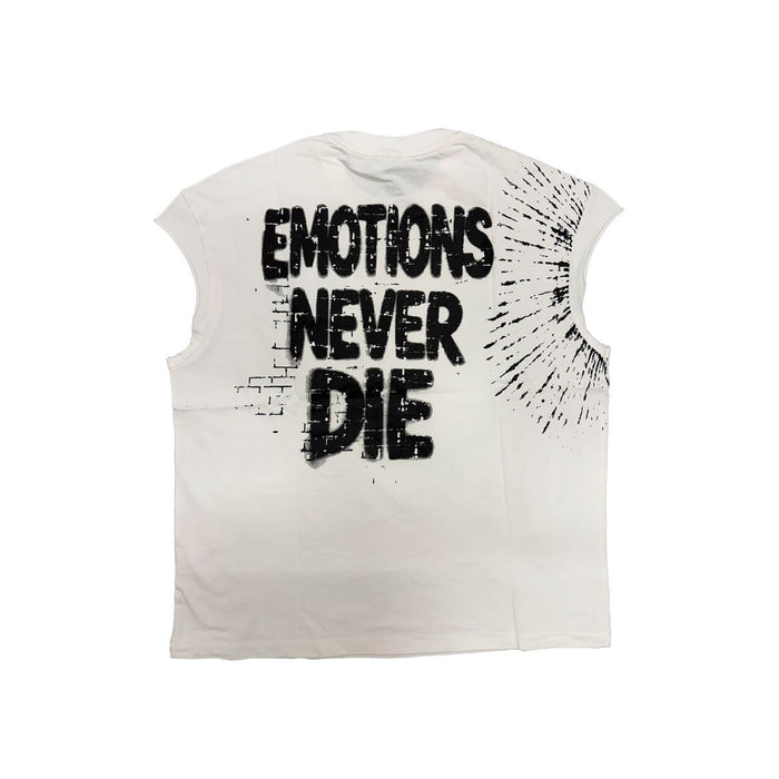 Mixed Emotion "Starboy" Sleeveless White Tee