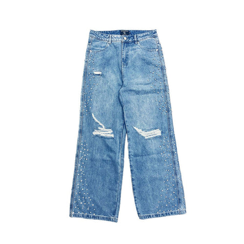 Mixed Emotion "Stone" Blue Baggy Jeans