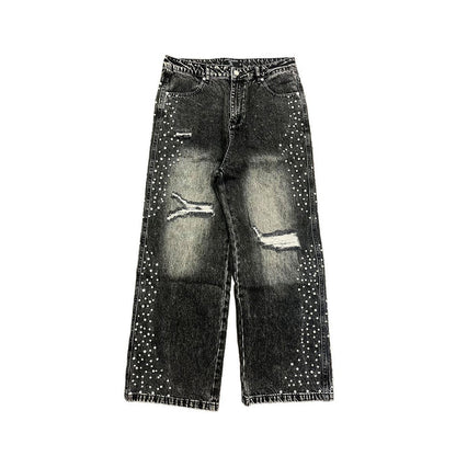 Mixed Emotion "Stone" Grey Baggy Jeans