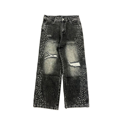 Mixed Emotion "Stone" Grey Baggy Jeans