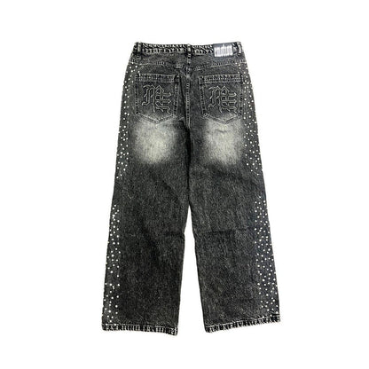 Mixed Emotion "Stone" Grey Baggy Jeans