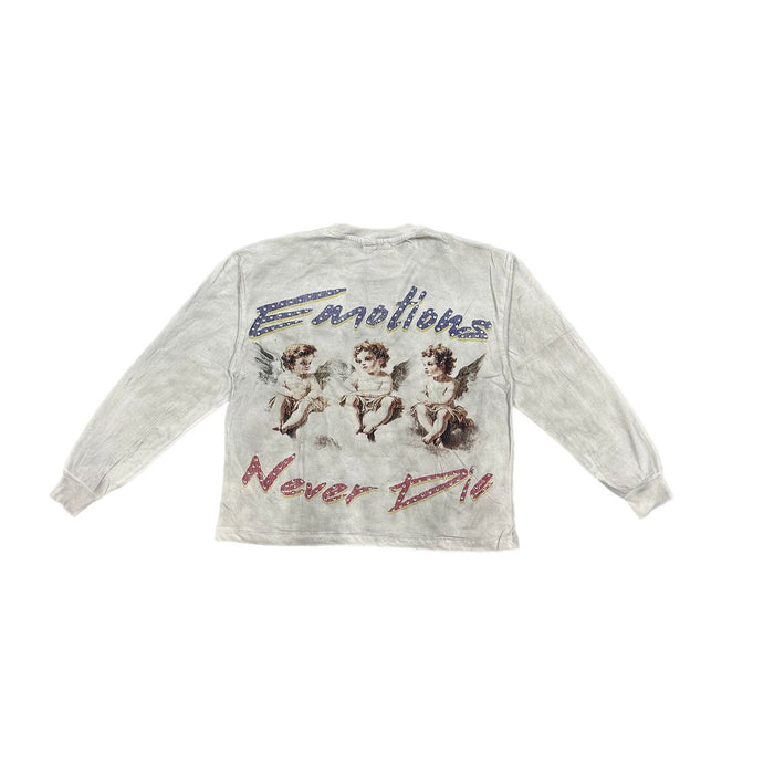 Mixed Emotion "Triplets" White Long Sleeve