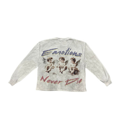 Mixed Emotion "Triplets" White Long Sleeve