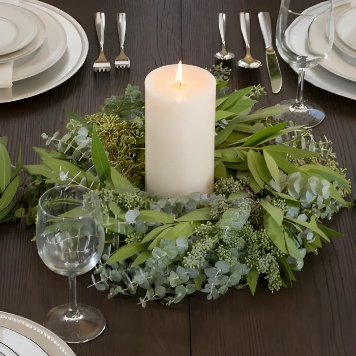 Eucalyptus and Bay Leaf Wreath Wholesale Centerpiece