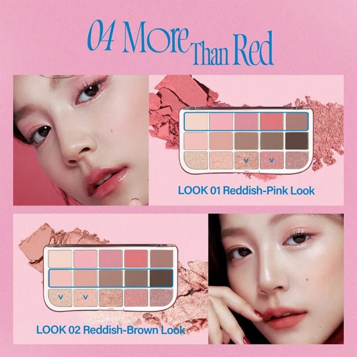MORE MOOD EYESHADOW PALETTE 04 MORE THAN RED - Paleta Farduri De Pleoape 15 Culori - skinseen.ro