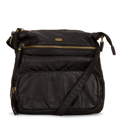 Small Faux Leather Multi-Pocket Crossbody - Bentley