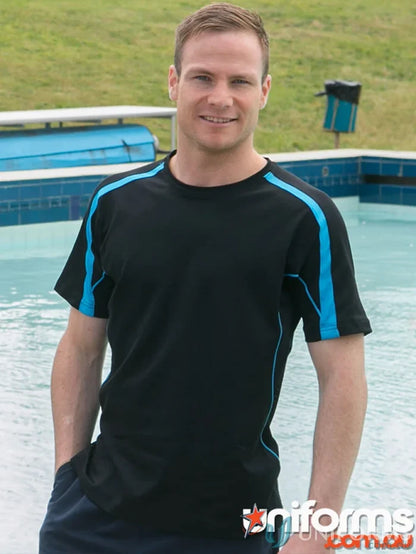 Black and blue athletic T-shirt Legend Tee, perfect for work uniforms or casual wear