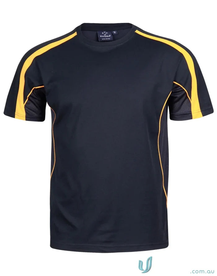 Legend Tee black and yellow athletic t-shirt perfect for work uniforms or workout wear