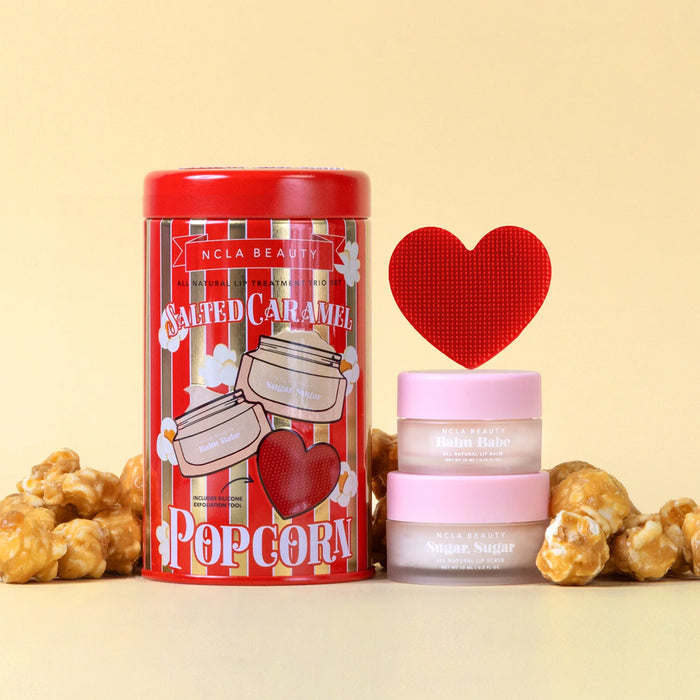 NCLA Beauty Salted Caramel Popcorn Lip Care Value Set - rinkinys lūpoms