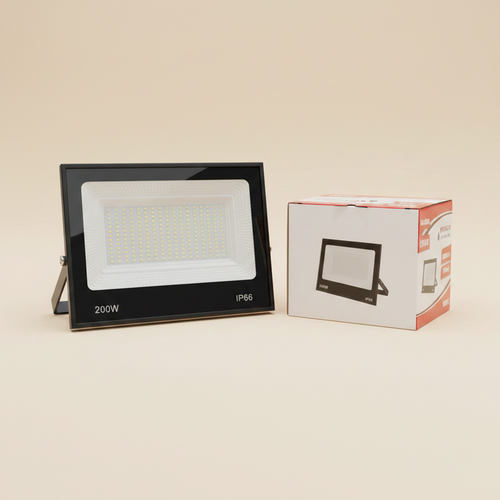 Neelux 200W LED flood light with box - cream background