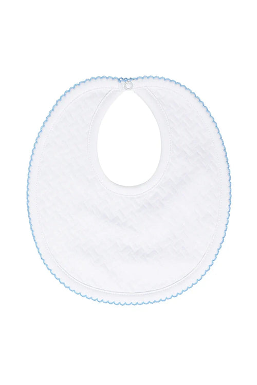 Nella Pima Basket Weave Bib-Blue Trim