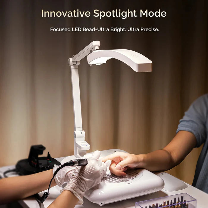 Professional Nail Table Lamp with Adjustable Light Modes and Focus Beam
