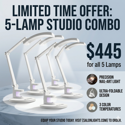 NEW 2026 Upgraded – Professional 3-Mode Manicure Table Lamp for Nail Technician