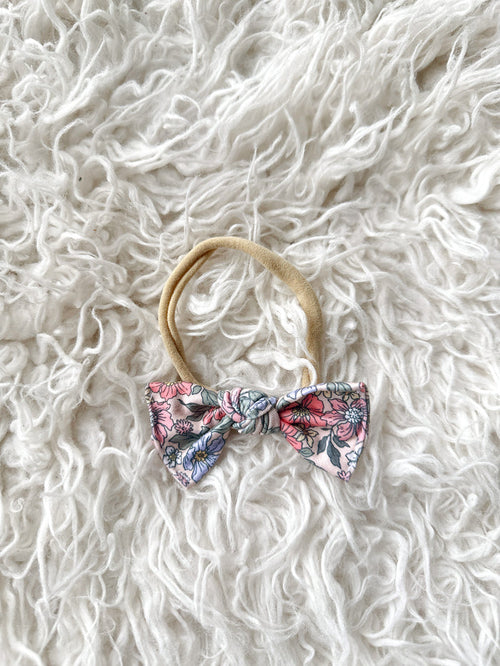 Nylon Headband - Tan Bloom