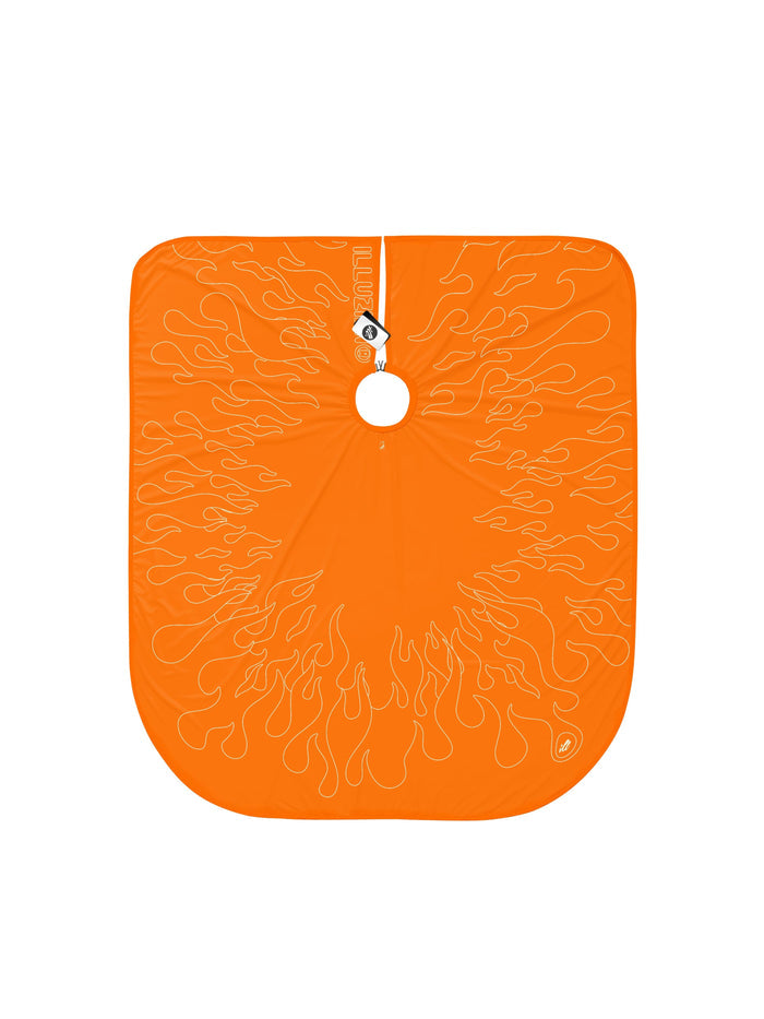 Orange/Sail Outline Flames PRO Cape