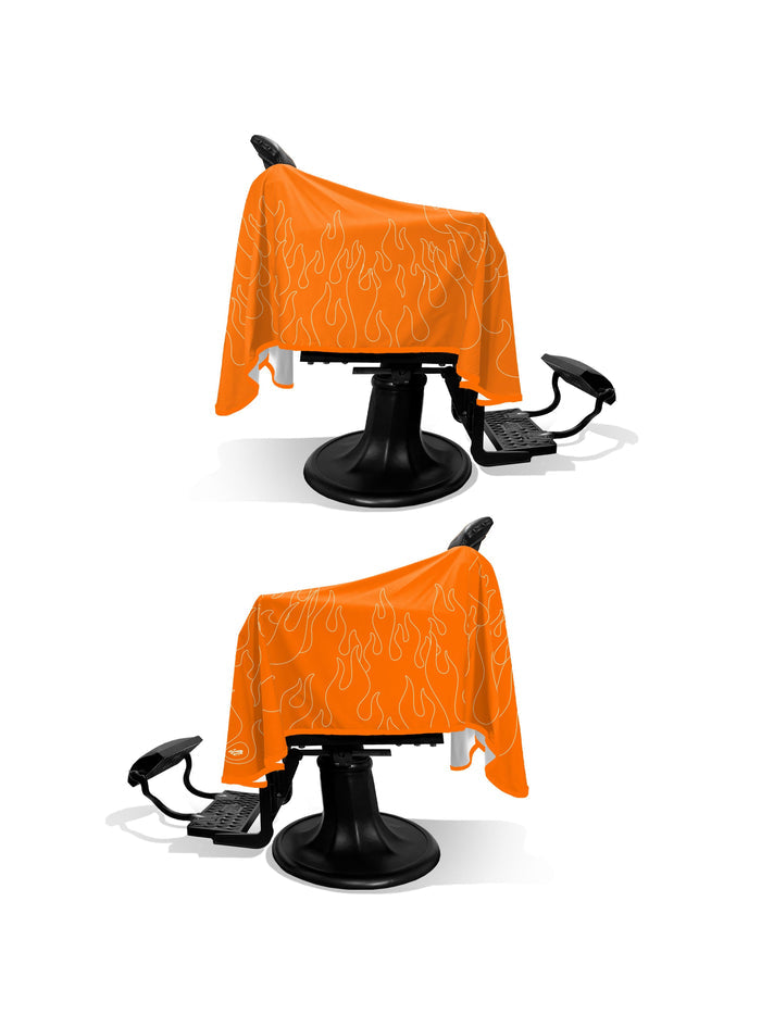 Orange/Sail Outline Flames PRO Cape