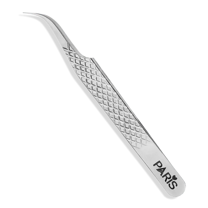PLA P6 Ultimate Volume Tweezers (front view of Diamond Cut tweezer)