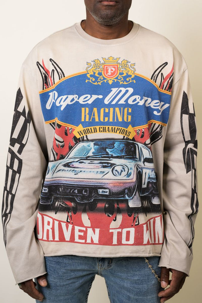 Paper Money "Driven to Win" Bone Long Sleeve
