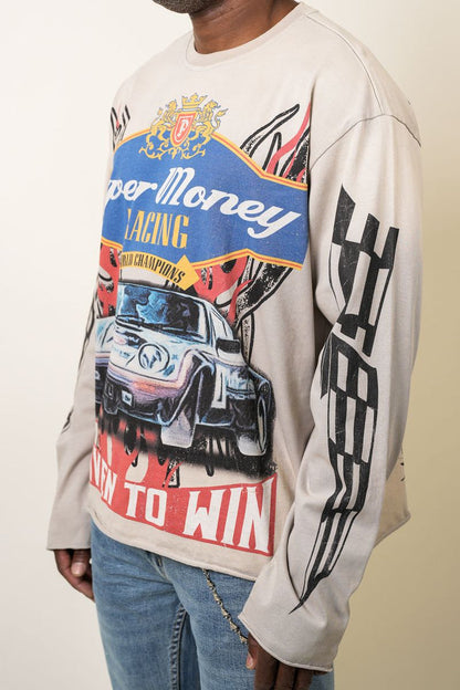 Paper Money "Driven to Win" Bone Long Sleeve