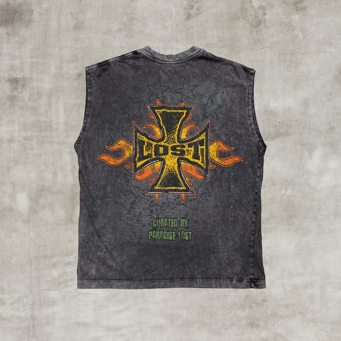 Paradise Lost "Temporary" Charcoal Muscle Tee
