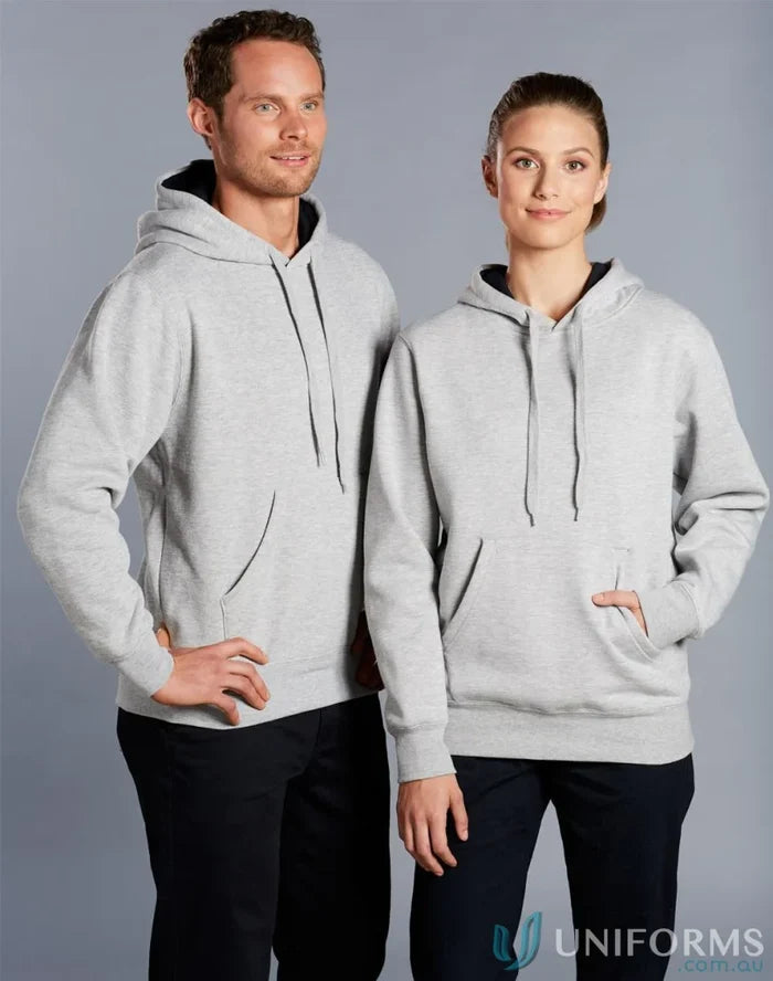 Matching gray hooded sweatshirts in Passion Fleece Hoodie with hood lining and fl09 Spirit Unisex design