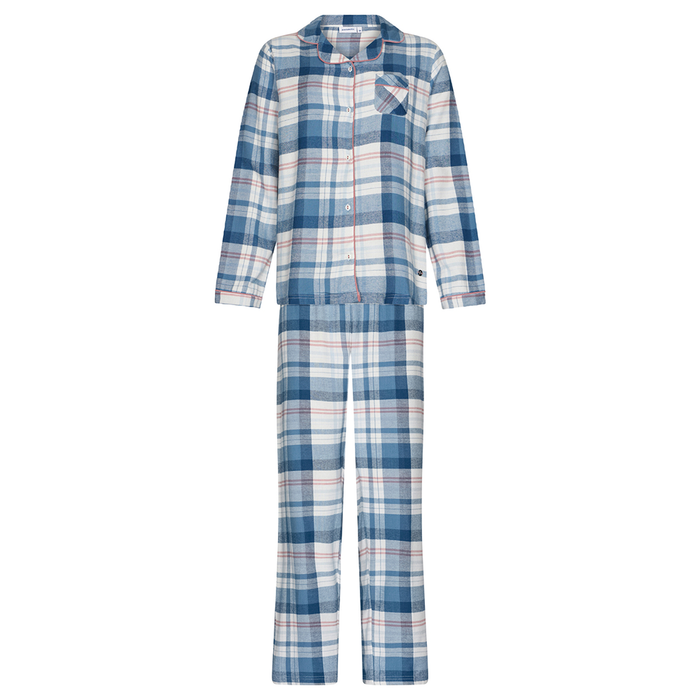 Pastunette Blue Pyjama With Square Pattern 121252-106-1