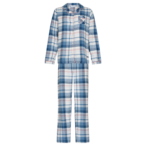 Pastunette Blue Pyjama With Square Pattern 121252-106-1