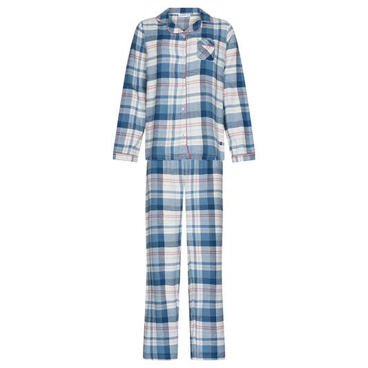 Pastunette Blue Pyjama With Square Pattern 121252-106-1