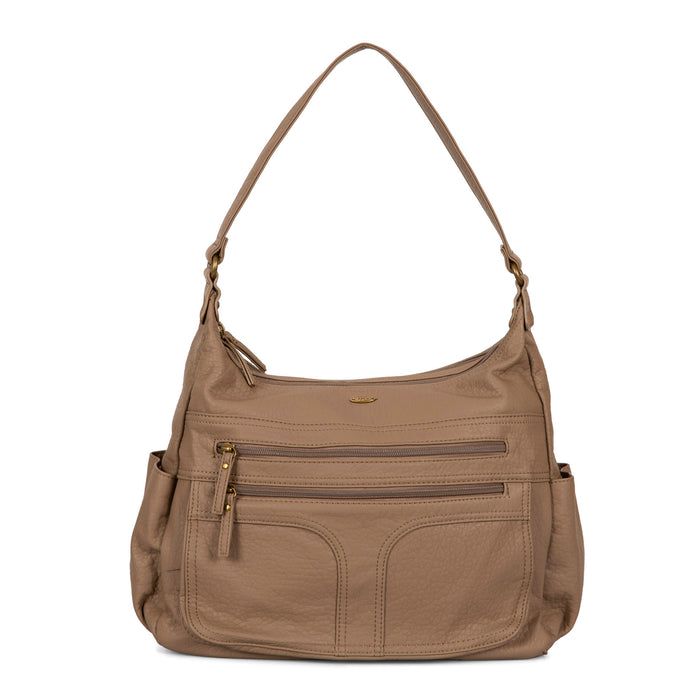 Pebbled Hobo Bag - Bentley