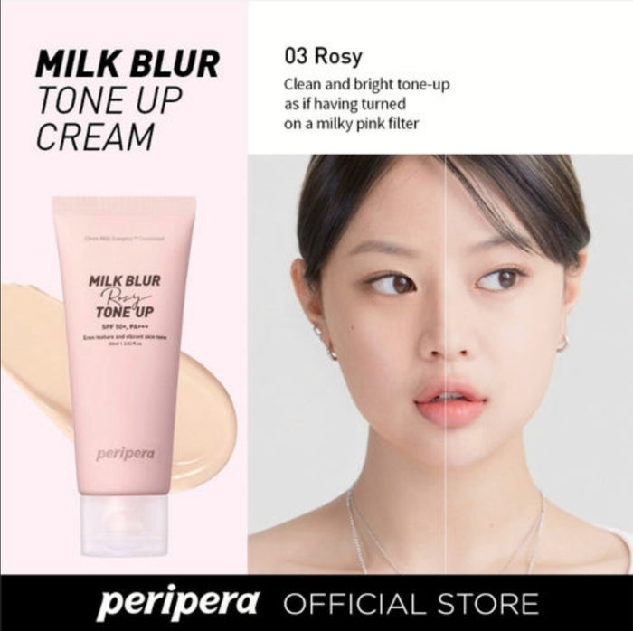 PERIPERA milk blur tone up cream 03 rosy كريم تفتيح فوري