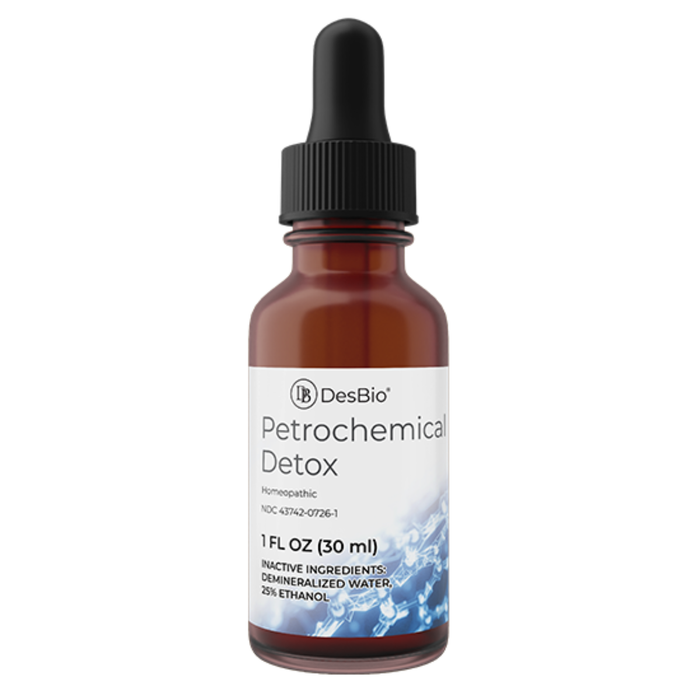Petrochemical Detox is for the temporary relief of symptoms related to petrochemical toxicity including rash, fever, fatigue, headache, muscle and joint pain, and frequent colds.