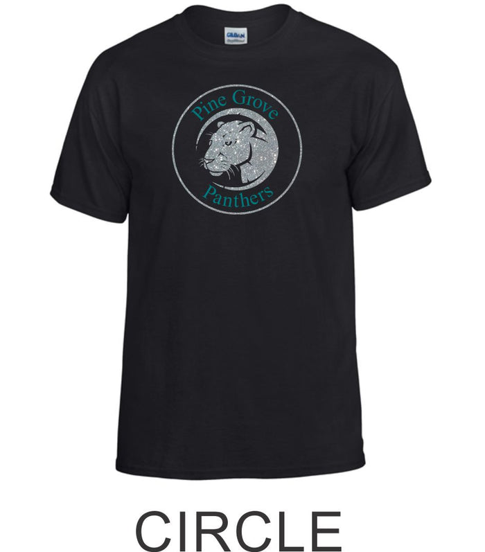 PGE Black Basic Tee- 4 Designs- Matte or Glitter