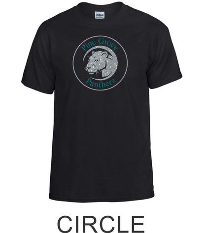 PGE Black Basic Tee- 4 Designs- Matte or Glitter