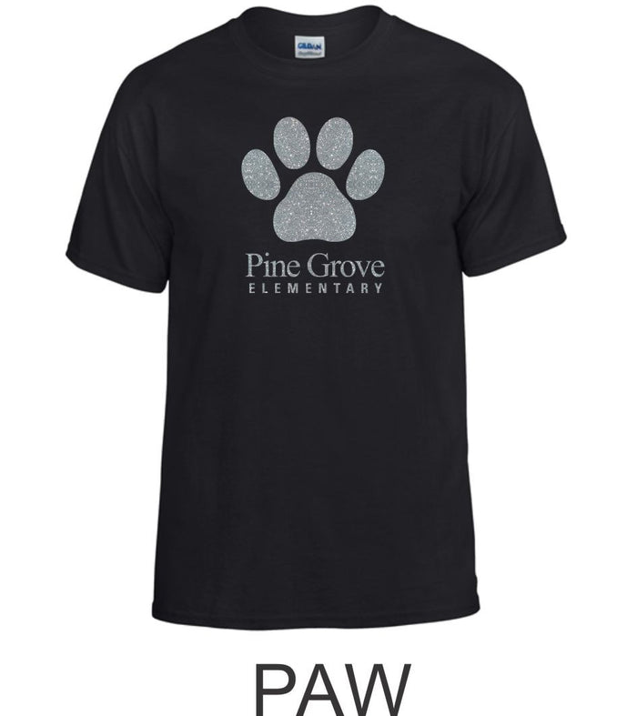 PGE Black Basic Tee- 4 Designs- Matte or Glitter
