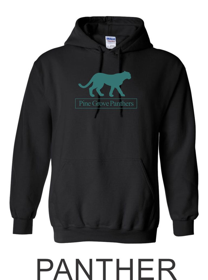 PGE Black Hooded Sweatshirt- 4 Designs- Matte and Glitter