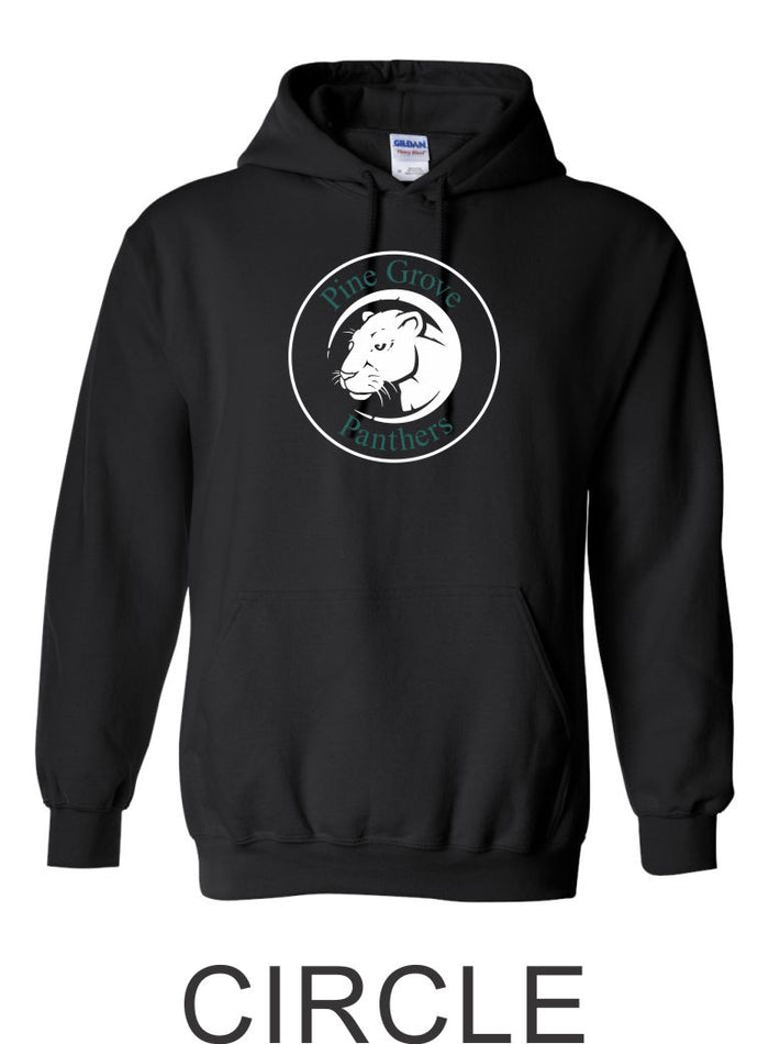 PGE Black Hooded Sweatshirt- 4 Designs- Matte and Glitter