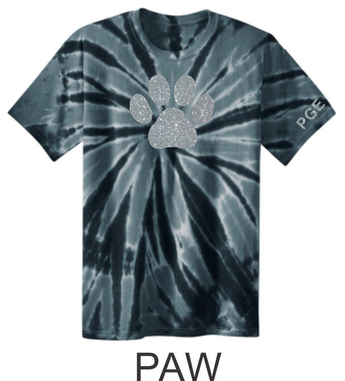 PGE Black Tie Dye Tee- 3 Designs- Matter or Glitter