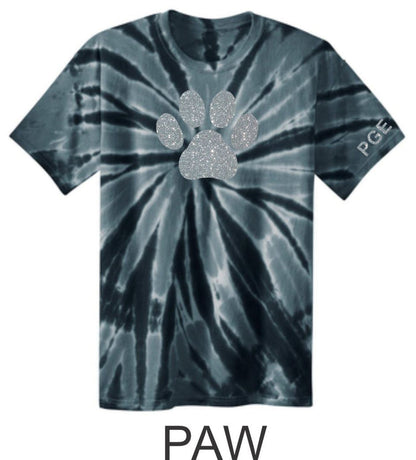 PGE Black Tie Dye Tee- 3 Designs- Matter or Glitter
