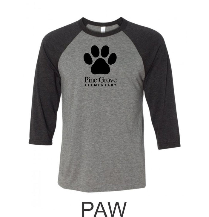 PGE Grover Design Raglan T-Shirt- 4 Designs- Matte or Glitter