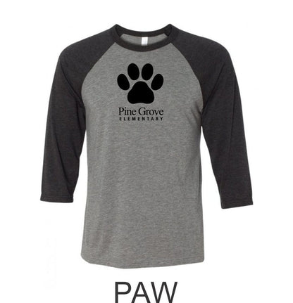 PGE Grover Design Raglan T-Shirt- 4 Designs- Matte or Glitter