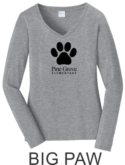 PGE Paw Long Sleeve Ladies Tee- Matte or Glitter