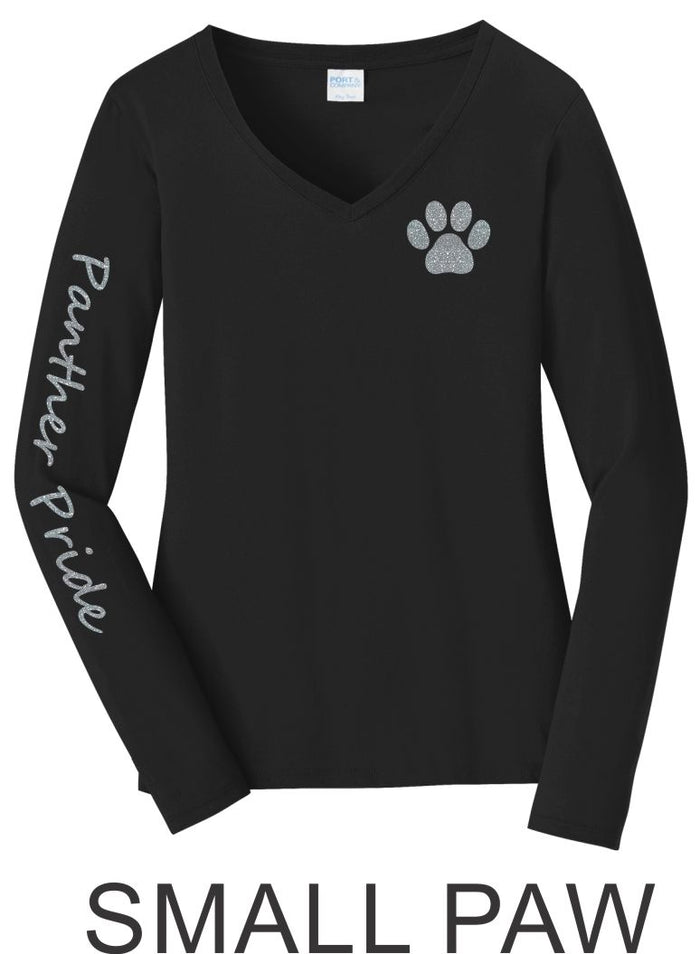 PGE Paw Long Sleeve Ladies Tee- Matte or Glitter